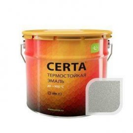 Термостойкая эмаль ЦЕРТА HS серебристый металлик до 800 °C 10 кг