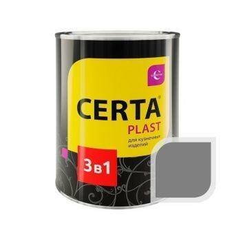 Грунт-эмаль 3 в 1 по ржавчине ЦЕРТА-ПЛАСТ серая 0,8 кг