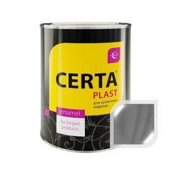 Эмаль по металлу ЦЕРТА-ПЛАСТ серая глянцевая 0,8 кг