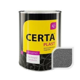 Эмаль по металлу ЦЕРТА-ПЛАСТ серая металлик 0,8 кг