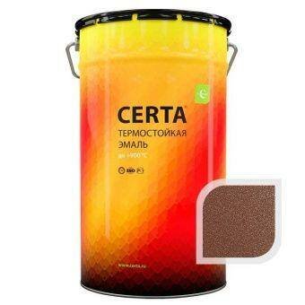 Термостойкая эмаль ЦЕРТА HS терракот металлик до 1000 °C 25 кг