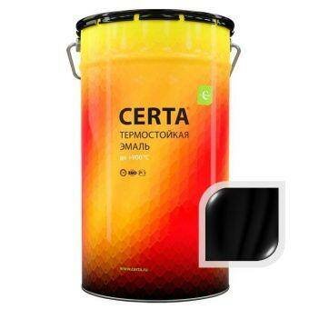 Термостойкая эмаль ЦЕРТА черная полуглянец до 800 °C 25 кг